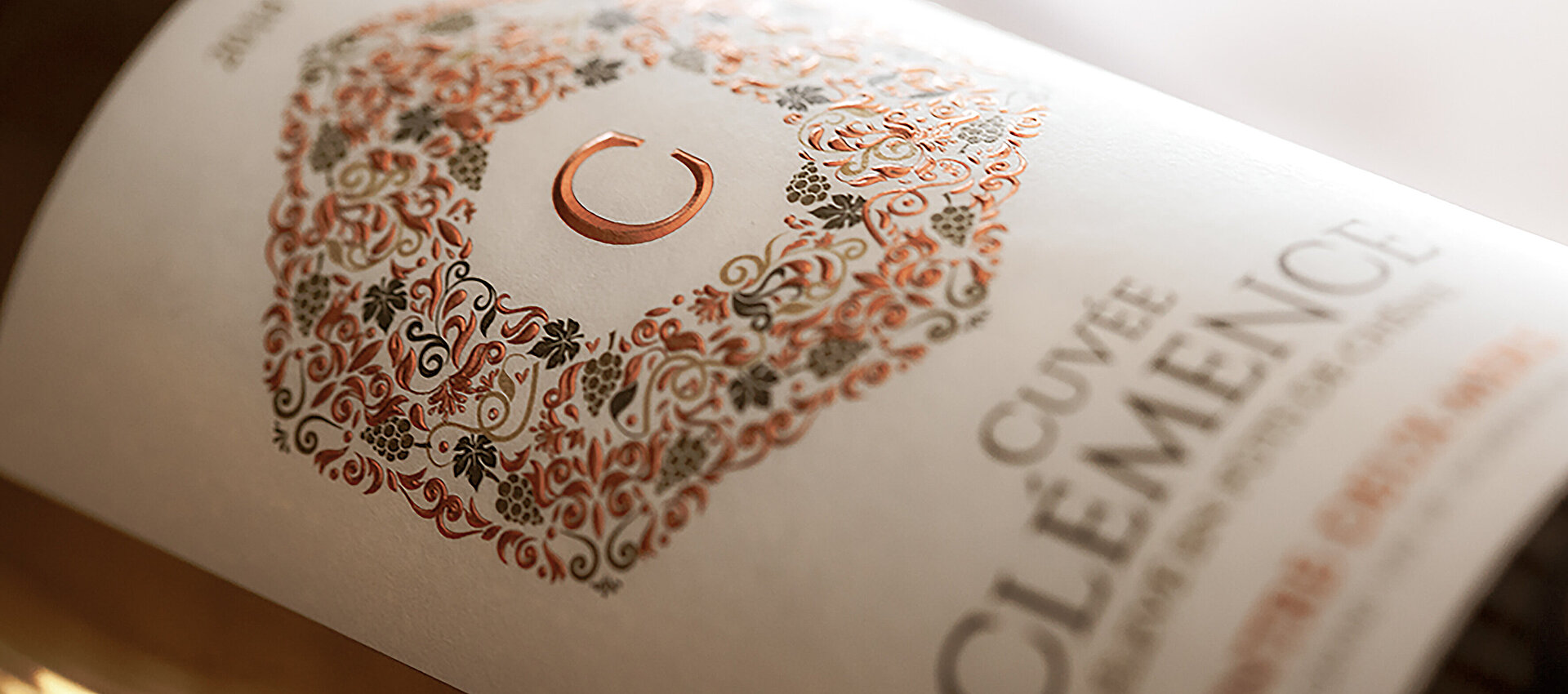 Etiquette Cuvée Clémence par S'quisse