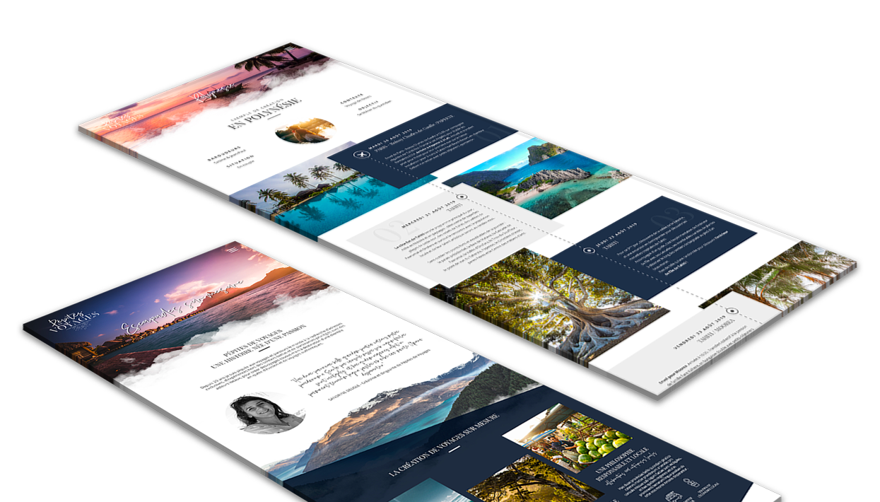 Webdesign Pépites de Voyages par S'quisse